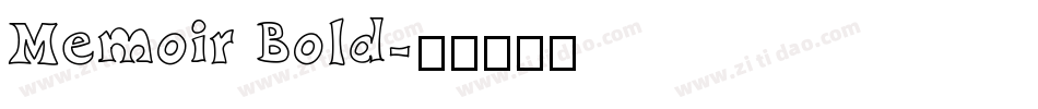 Memoir Bold字体转换
